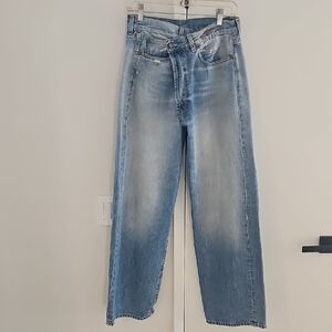 R13 Asymmetrical Denim Women's Wide Leg Jeans.  Size 26.